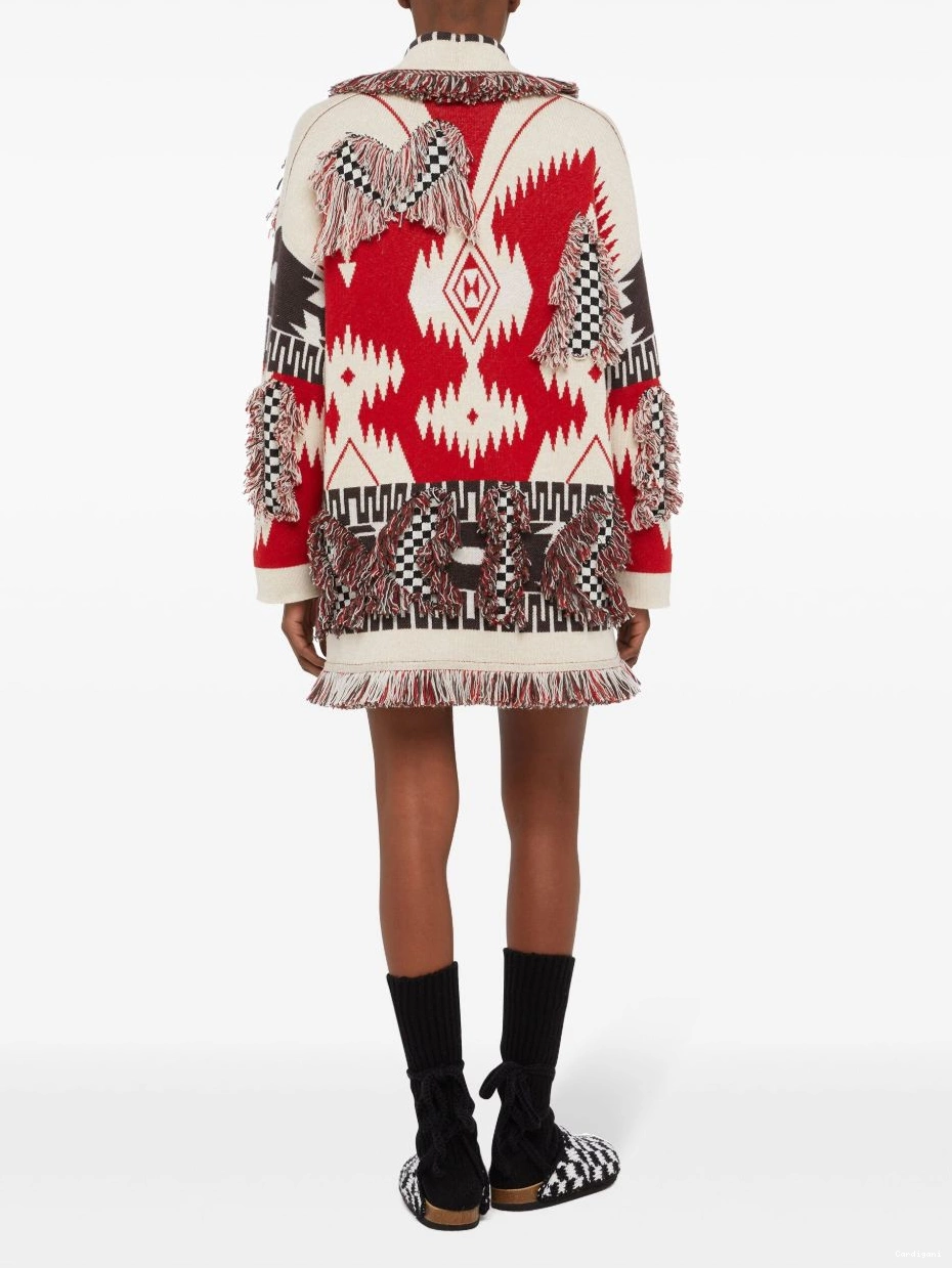 Affordable Alanui Racing Women Icon cardigan wool 0813